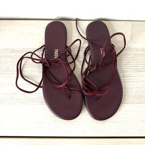 Tkees Jo marron vine red Suede Sandals casual Size 8